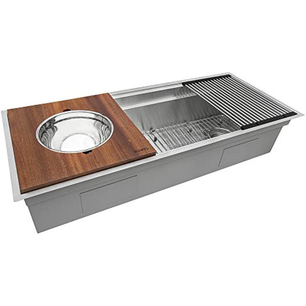 workstation slot kitchen sink stainless steel under the counter with all accessories