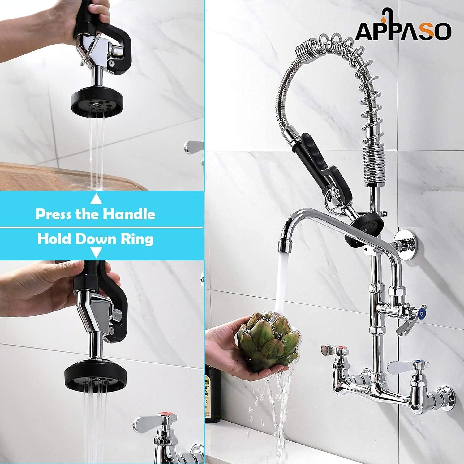 Commercial Faucet for Restaurant Wall Mount Kitchen Faucet 20