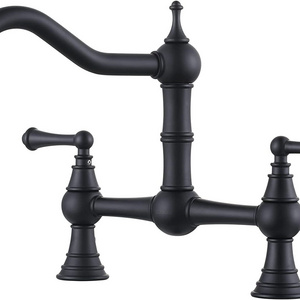 Faucet with pull down sprayer Solid brass matte black single handle Kitchen accessories