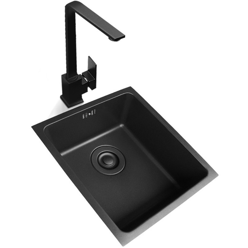 Nano Sink Black Kitchen Sinks Embedded Under Counter Basin 304 Stainless Steel  Single Bowl Kitchen Sink - Matte Black