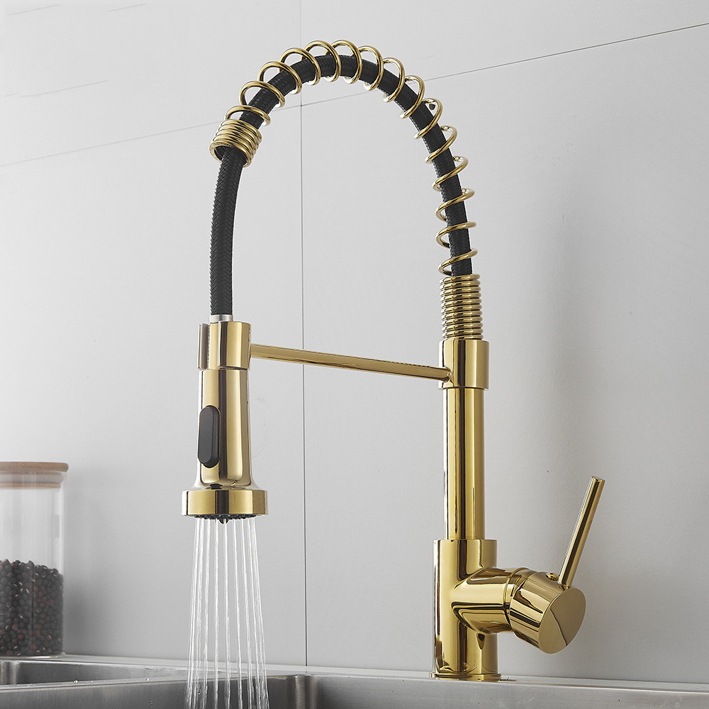 Matte Black Kitchen Sink Faucet Pull Down Kitchen Faucet Single Handle Mixer Tap 360 Rotation Torneira Cozinha Mixer Tap