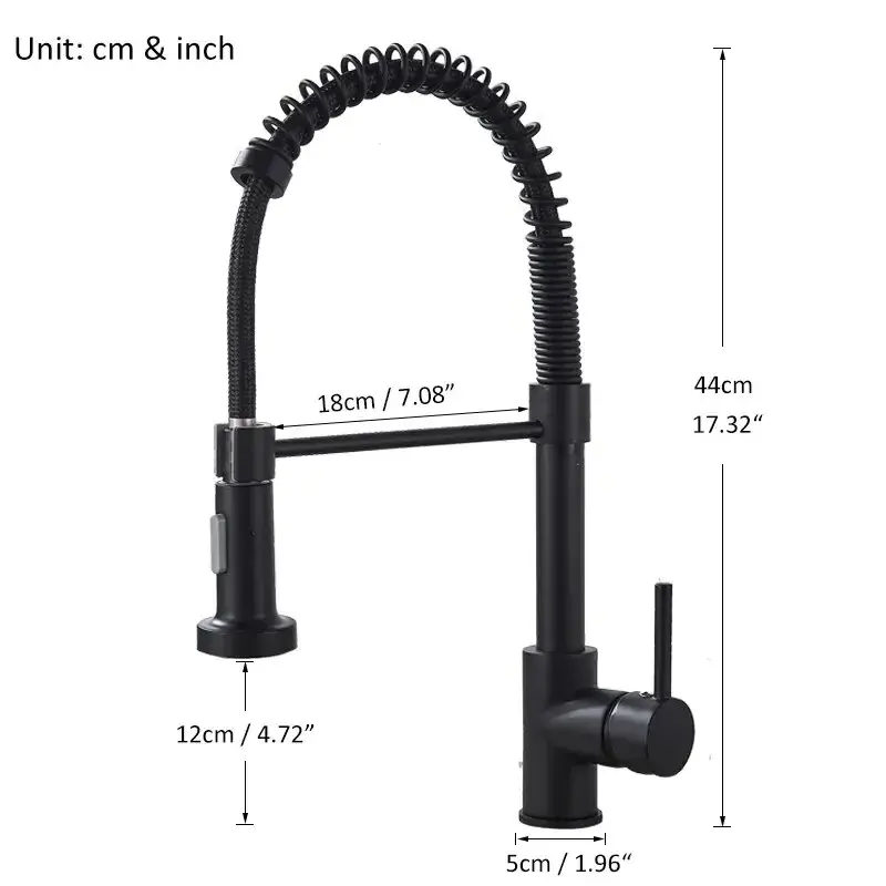 Matte Black Pull Down Kitchen Faucet Chrome Dual Modes Nozzle Hot Cold Water Mixer Crane Tap Brass Kitchen Sink Faucets