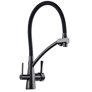 Brand New Kitchen Sink Faucet Tap Pure Water Filter Mixer Crane Dual Handles Purification Kitchen Hot and Cold Faucet