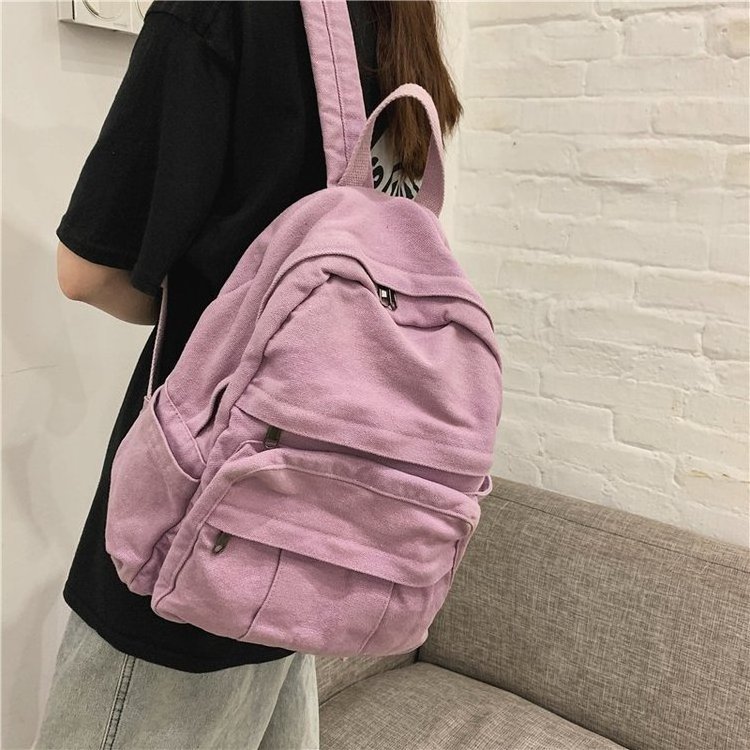 Vintage mochilas new hot sales travel black custom canvas fashion school backpack from China