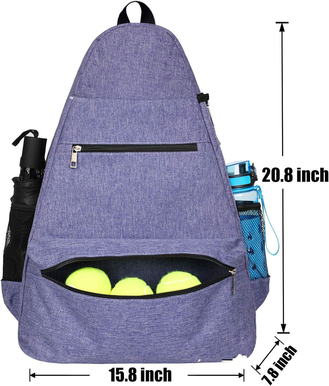 Wholesale Custom Tennis Bags Purple Backpack Badminton Racquet Balls Pockets Outdoor Sport Backpack