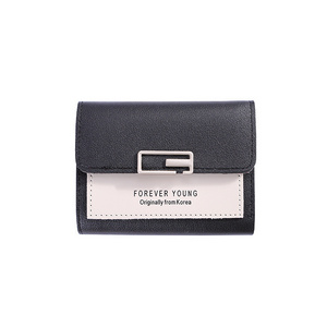 New Mini Cute Korean Style Fashion Women Small Wallet Money Clip Cheap Price Short Girls Purse Card Wallet