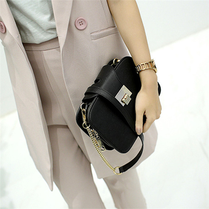 New Design Korean Style Fashion Lady Chain Shoulder Bag Trend Portable Anti-theft Square Messenger Bag For Women