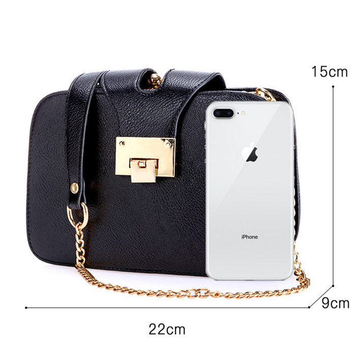 New Design Korean Style Fashion Lady Chain Shoulder Bag Trend Portable Anti-theft Square Messenger Bag For Women