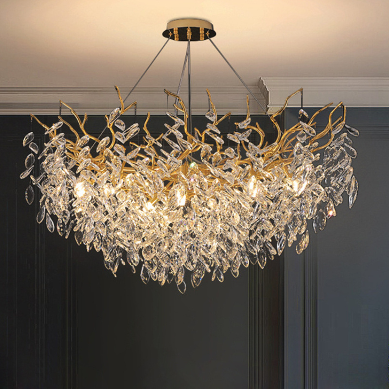 French Crystal Modern Chandelier Newest Design House Decorative Lighting for Hotel Living Room Bedroom