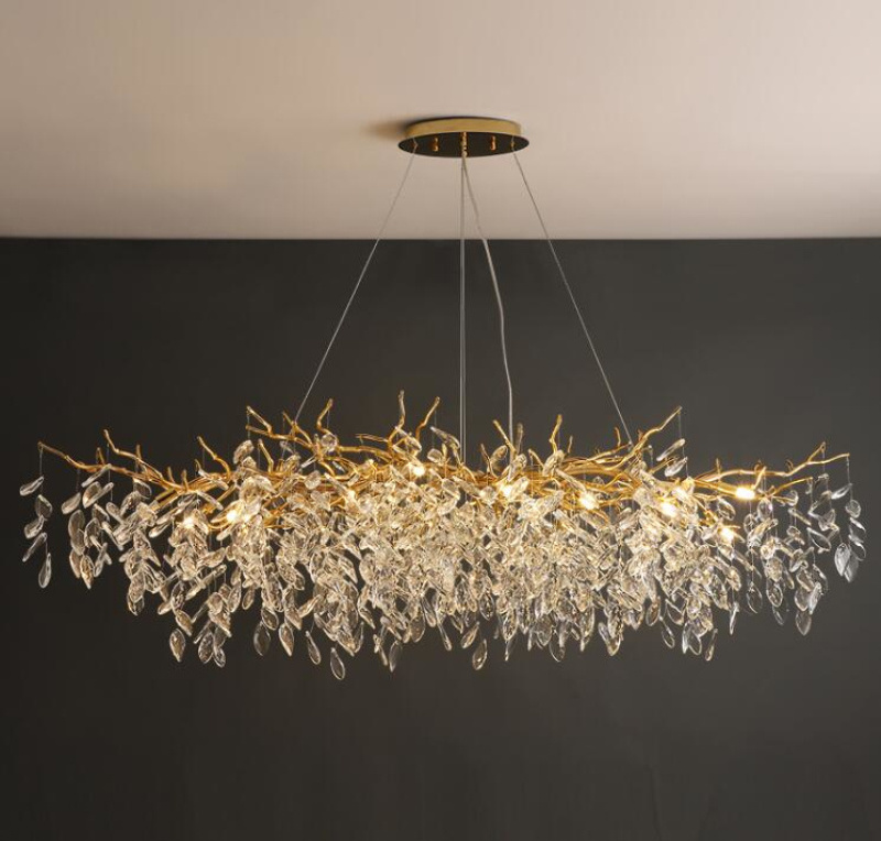 Latest Modern Chandelier Tree Branch Dining Room Pendant Lighting Modern Crystal Lamp