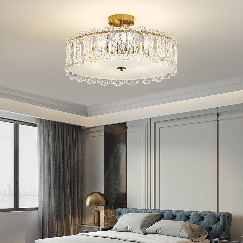 French Style Transparent Circle Ceiling Boards Lamp Design Wholesale Price Chandeliers &Pendant Lights