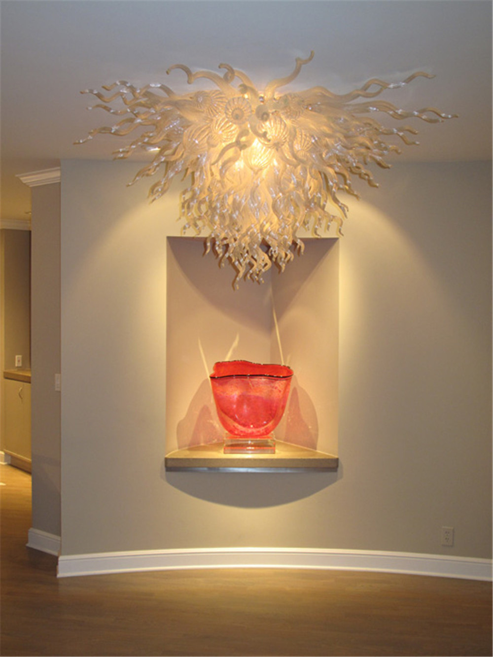 2023 New Arrival Murano Glass Chandelier Living Room Modern Art 110v-240v LED Ceiling Lights