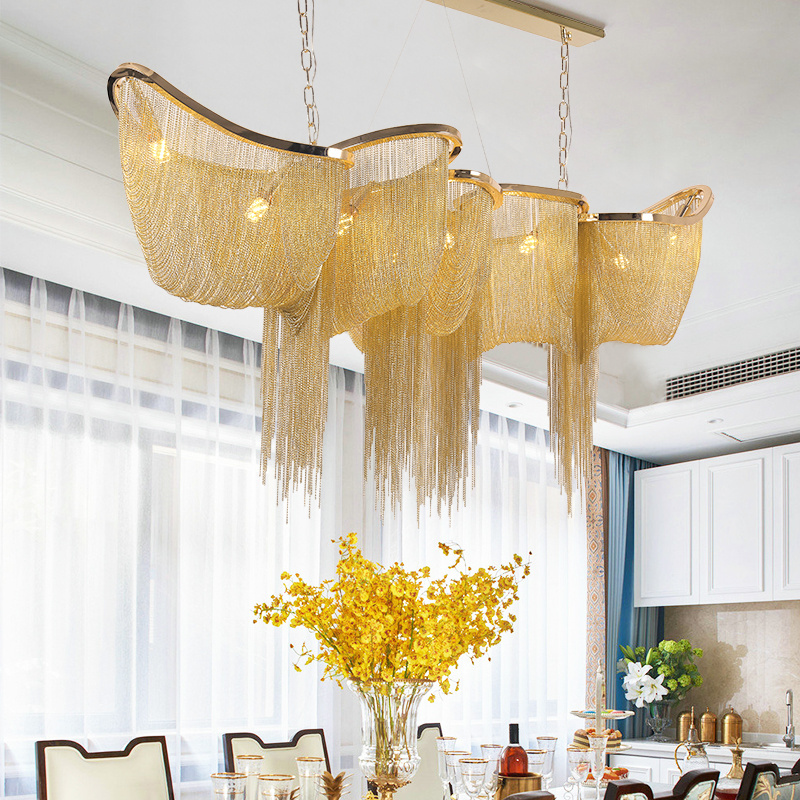 European Golden Flush Mount Luxury Decoration Indoor Hanging Pendant Chandelier Lighting