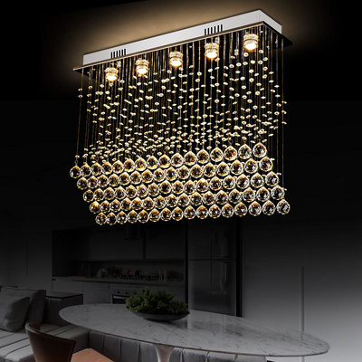 Unique Creative Design Gold Crystal Ceiling Light Waterford Modern Living Room Chandelier Art Deco