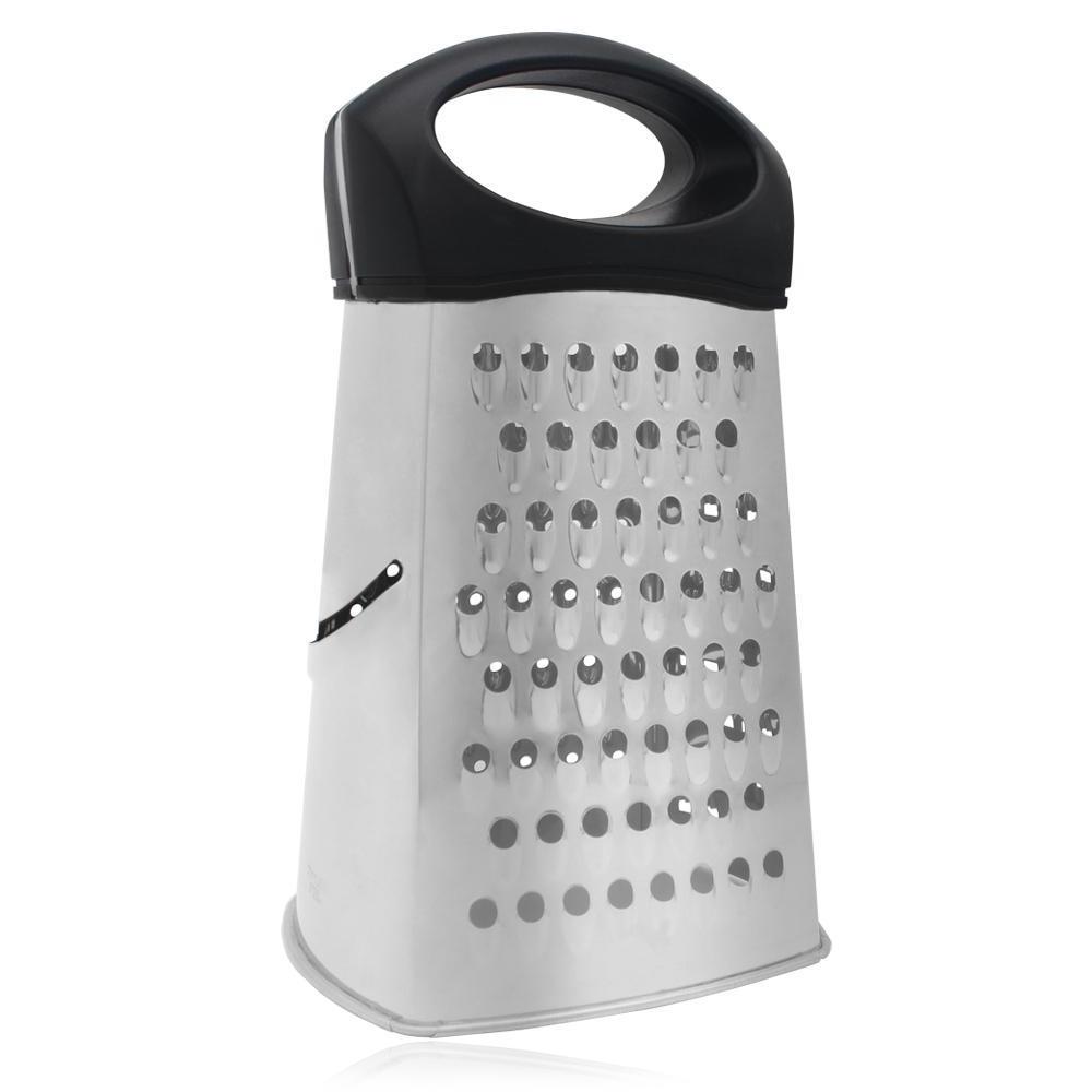 Black color 4 sided stainless steel 9 inch vegetable potato fruit cheese ginger garlic chesse grater