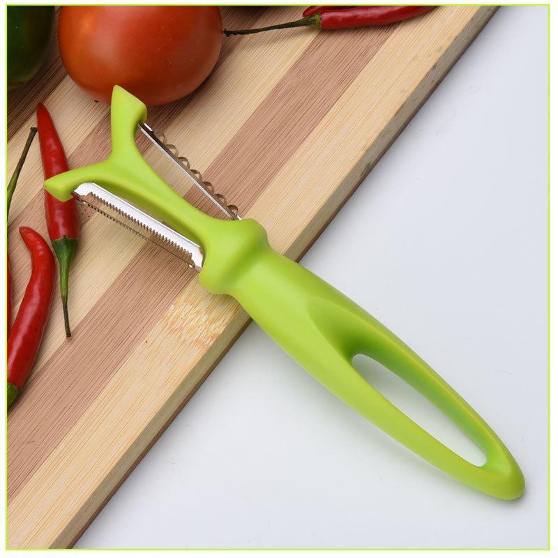 home kitchen gadgets 2022 innovative stainless steel double sided multifunctional 2 in 1 fruit vegetable potato peeler knife