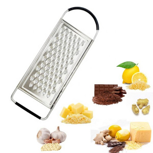 High Quality Stainless Steel Cheese Grater kitchen Grater Flat Grater with Anti-slip Soft Grip Handle