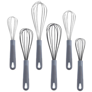 Hot Sale Stainless Steel Manual Egg Beater Kitchen Gadget Tools Silicone Egg Whisk Hand Mixer