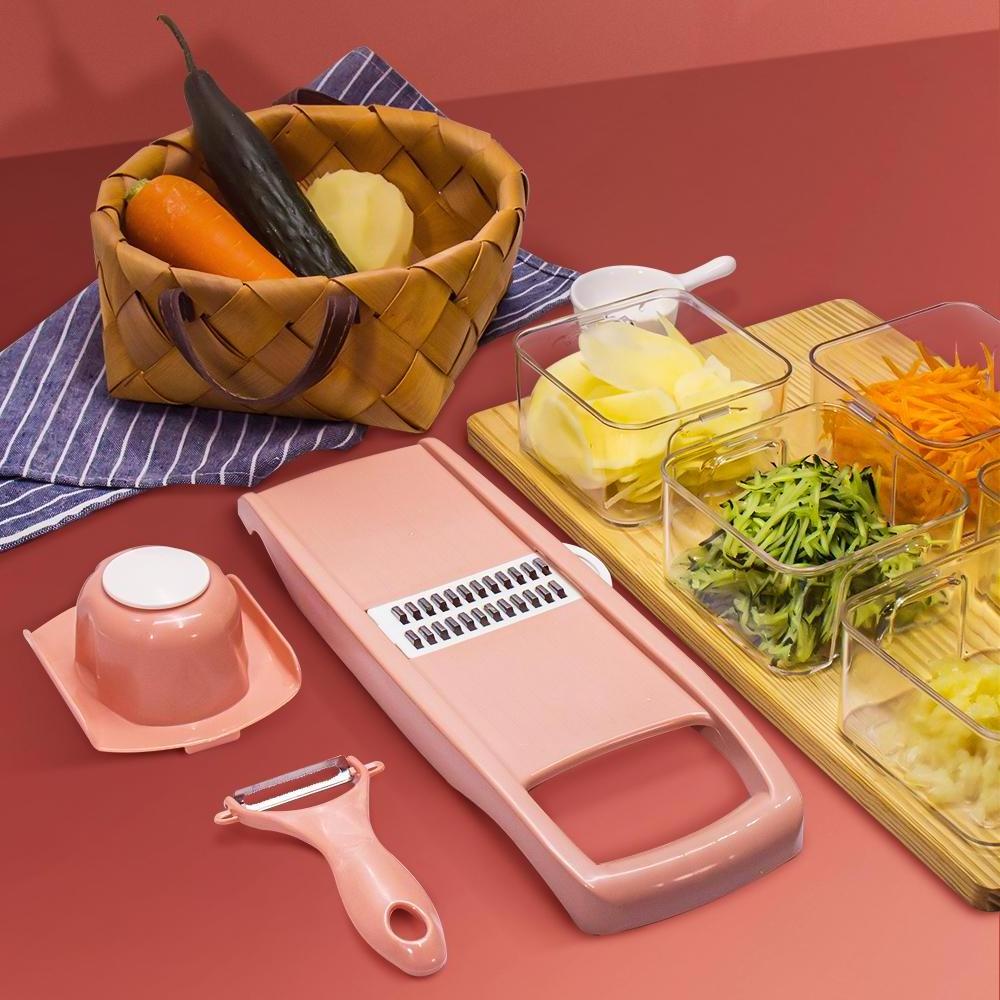 Multifunction Vegetable Cutter With Steel Blade Mandoline Slicer Potato Peeler Carrot Cheese Grater Kitchen Accessories Tools