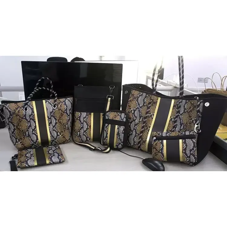 Famous brands inspired designer snakeskin purses and handbags for women luxury hand bags leopard neoprene woven ladies handbag