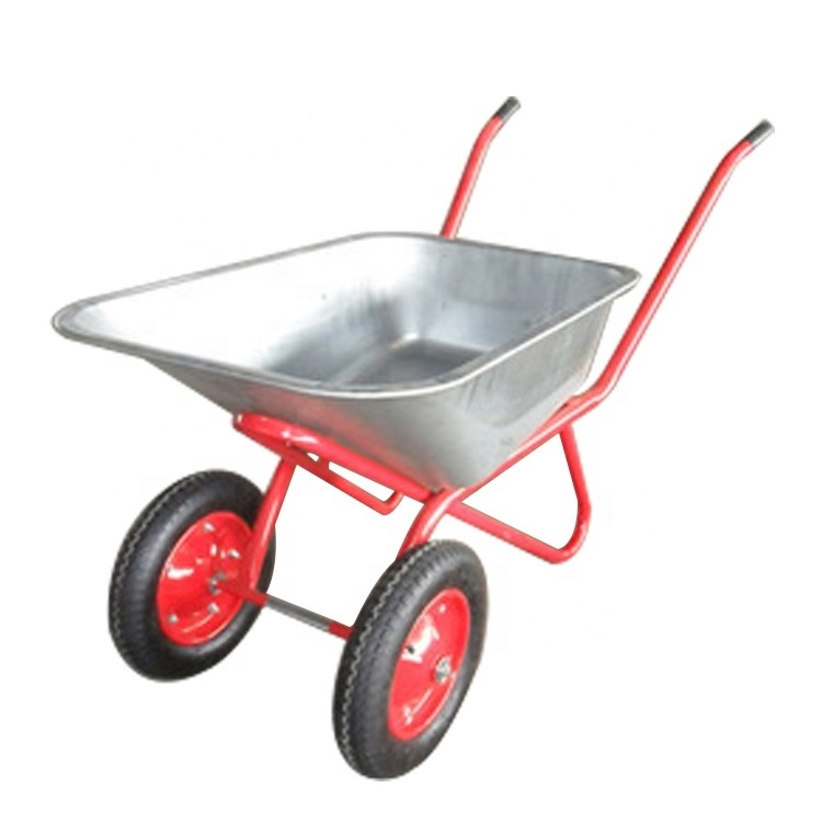 Heavy Duty Manufacturer Garden Metal Tray Wheel Barrow Wheelbarrow Two Wheel Wheelbarrow