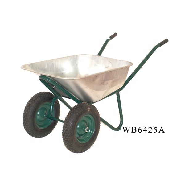 Heavy Duty Manufacturer Garden Metal Tray Wheel Barrow Wheelbarrow Two Wheel Wheelbarrow