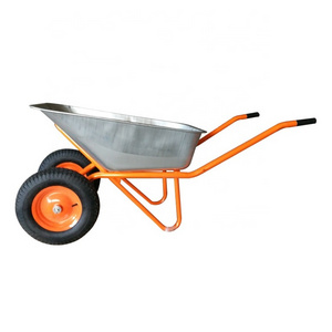 Heavy Duty Manufacturer Garden Metal Tray Wheel Barrow Wheelbarrow Two Wheel Wheelbarrow