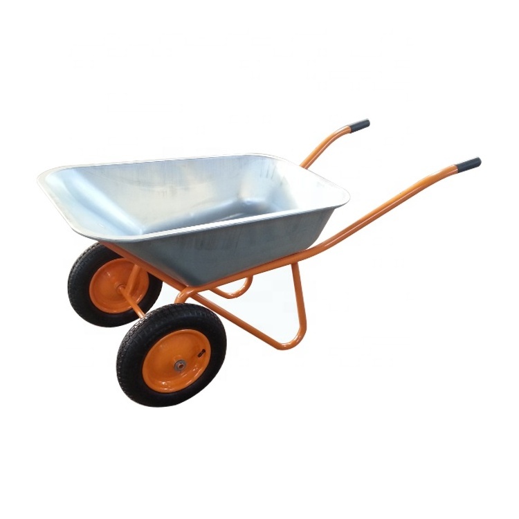 Heavy Duty Manufacturer Garden Metal Tray Wheel Barrow Wheelbarrow Two Wheel Wheelbarrow