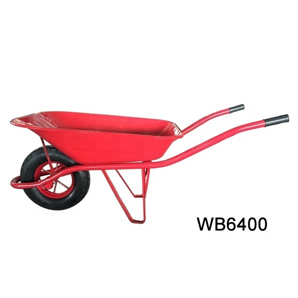 Heavy Duty Hot Sale Wheelbarrow Durabe Steel Construction Wheelbarrow WB6400 stainless steel with Low Price wheelbarrow