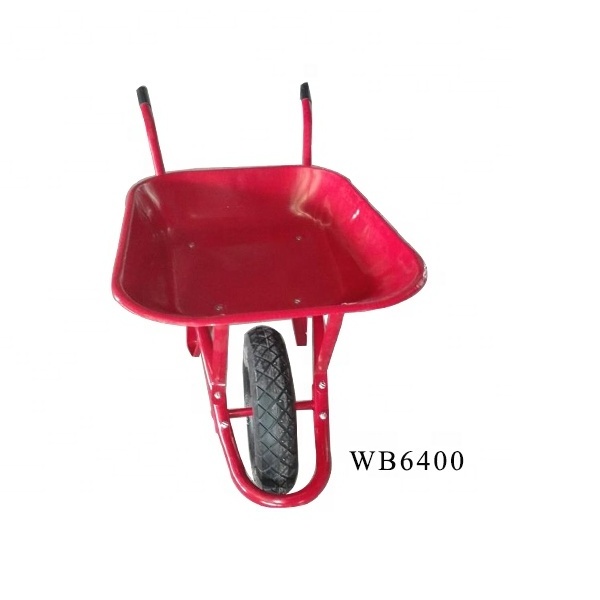 Heavy Duty Hot Sale Wheelbarrow Durabe Steel Construction Wheelbarrow WB6400 stainless steel with Low Price wheelbarrow