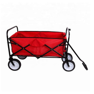 Folding Aluminum Garden Cart Metal Wagon Beach Cart Customized 4 Wheels Folding Wagon Cart