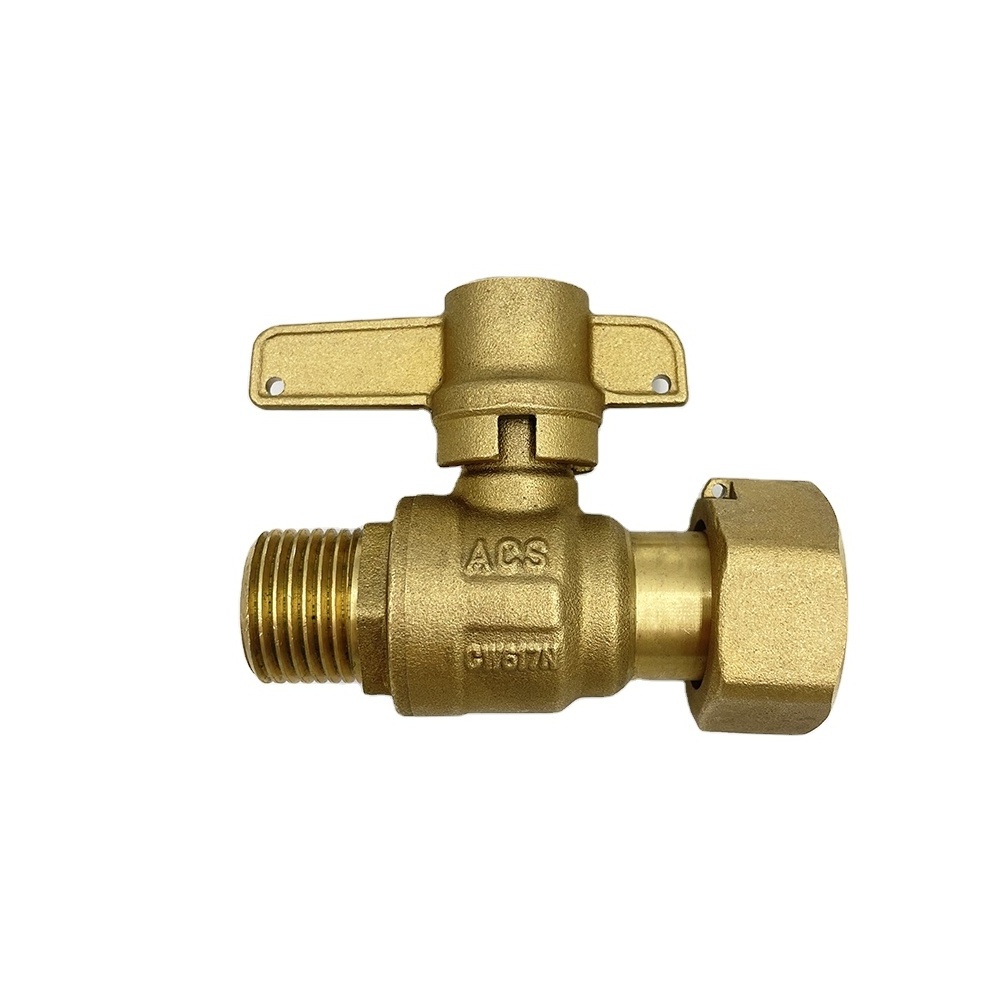 Safety guard against theft Lockable Brass Valve For Water Meter with free key