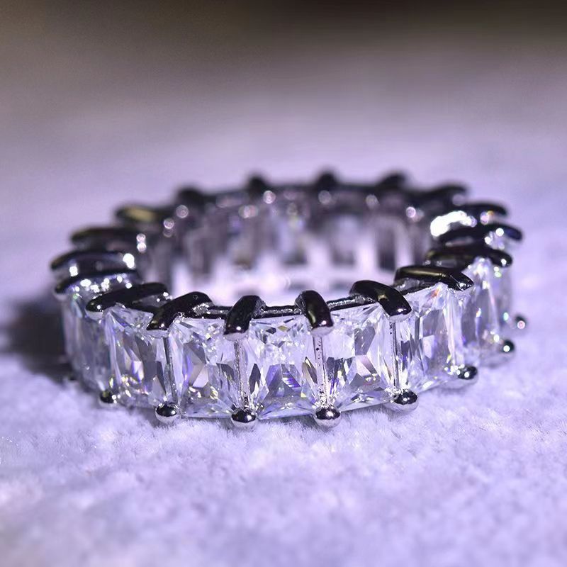 Wheel ring electroplating inlaid zircon diamond ring