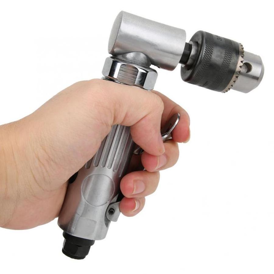 Air operated drill keyed chuck drill angle low profile angle head 3/8 In. handy tool works good for fiberglass