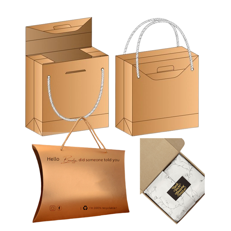 luxury custom logo gift paper shopping bags with logo hologram Paper gift boutique Perfume paperbag white gold pink bags