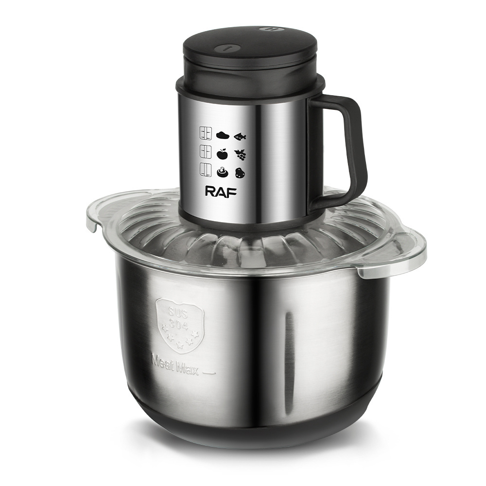 stainless steel bowl electric food processor with meat grinder