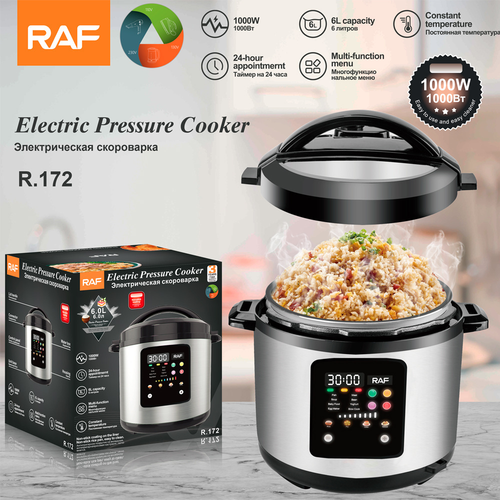 24 hour appointmernt 6L capacity Non-Stick Coating Inner Pot Slow Cooker Electric Pressure Cooker for Commercial Or Household