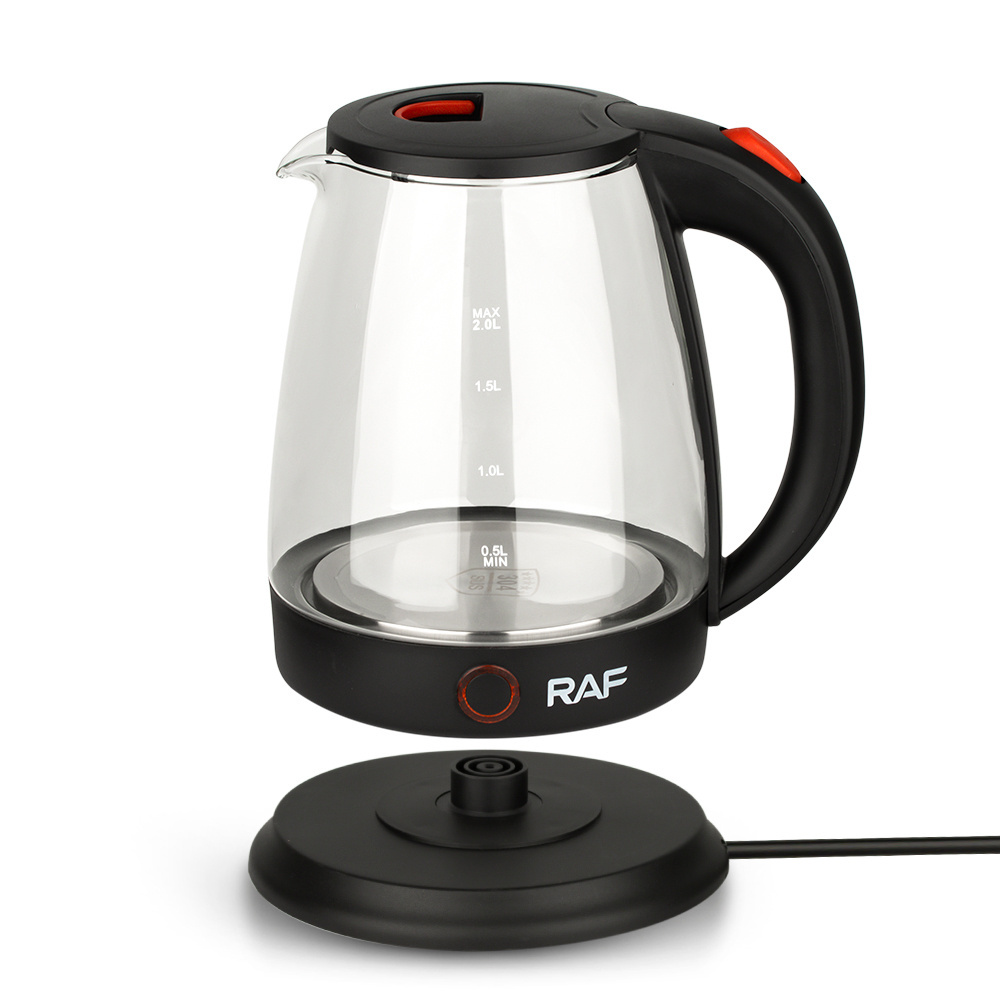 Fast Heat Function Adjustable Temperature Electric Borosilicate Glass Kettle Portable Kettle Household Glass+stainless Steel 220