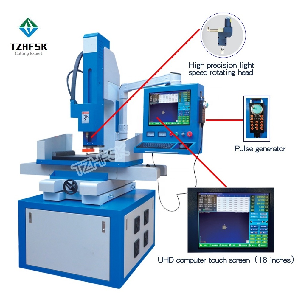 4 axis full automatic CNC super drill EDM Machine servo drive small hole mullti drill EDM machine