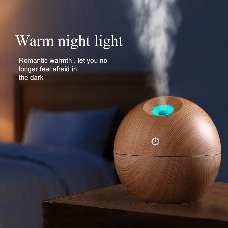 XBH-035A 2021 new Cool-Mist Air humidifier with night-light essential oil diffuser ultrasonic bamboo Air humidifier