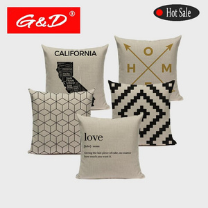 G&DEthnic Style Geometric Pattern Textiles 45Cm x 45Cm Square Sofa  Pillow Case With Bed