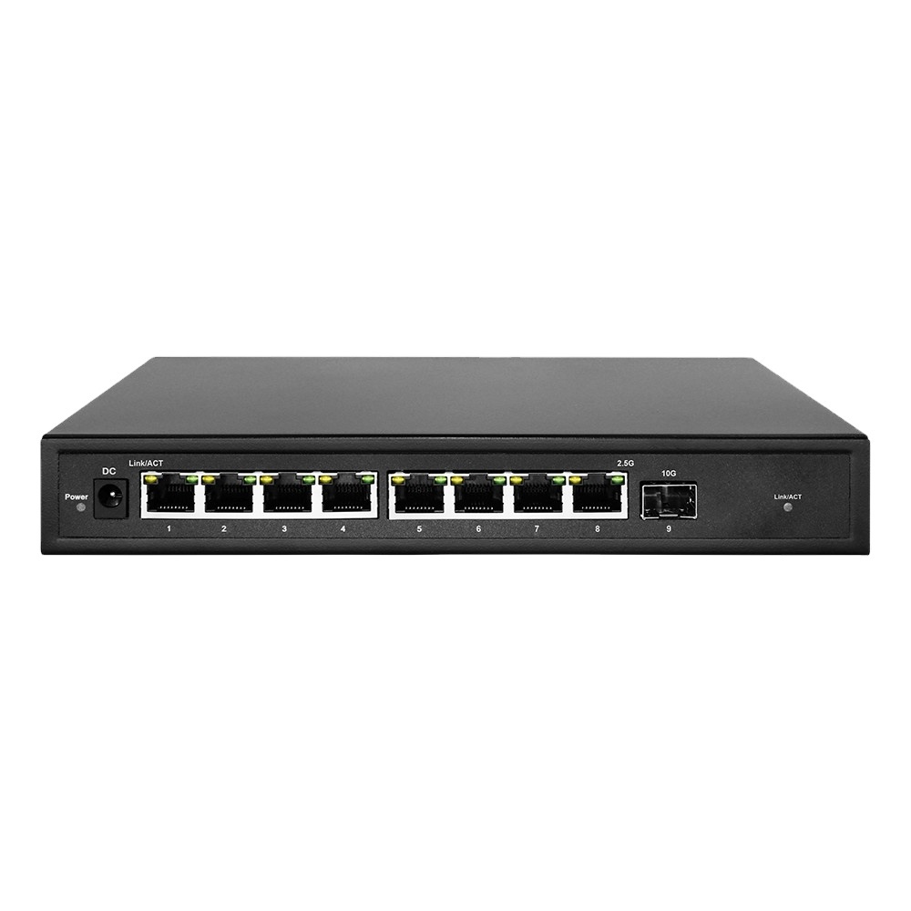 OEM/ODM Unmanaged 2.5 Gigabit PoE Switch With 8 2.5G RJ45 And 1 10G SFP