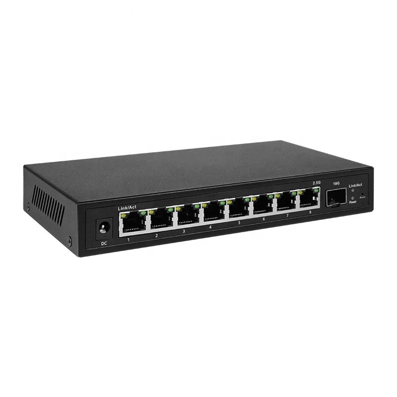 8 Port 2.5G Multi-Gigabit Easy Smart Managed PoE Desktop Switch With 1 10G SFP Slot Uplink