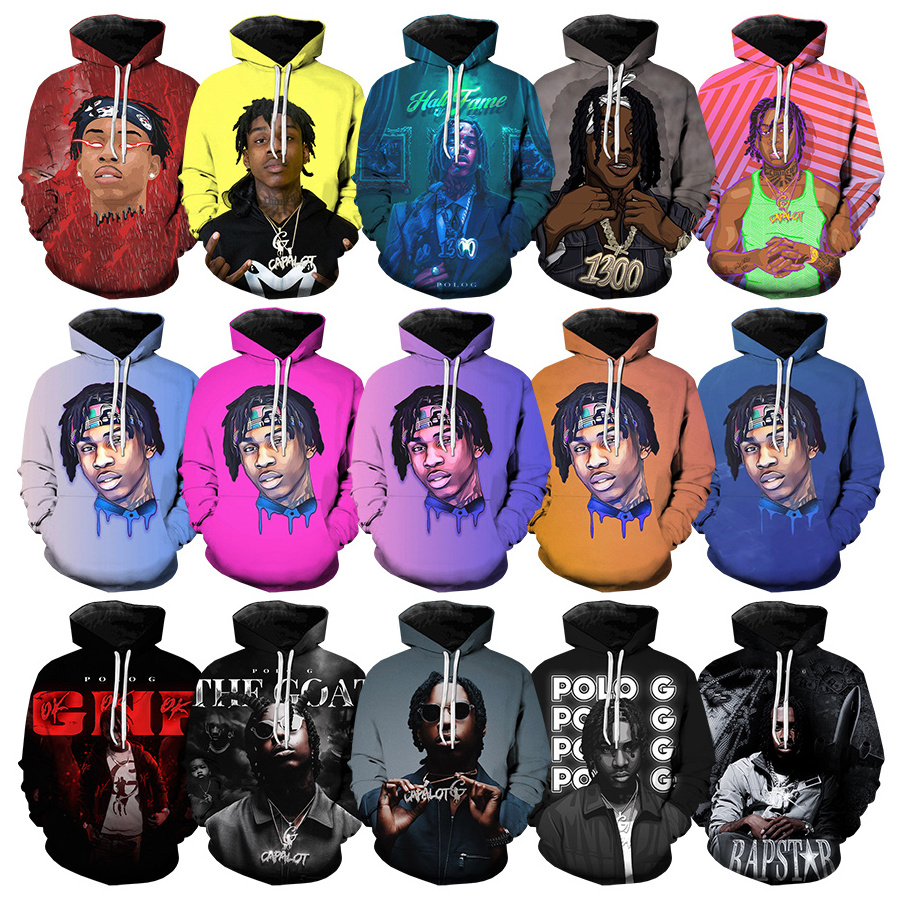 Polo G 3D Printed Hoodies for Men Hot American Rapper 3D Printing Hoodies From Men Harajuku Casual Fashion Oversize Pullover