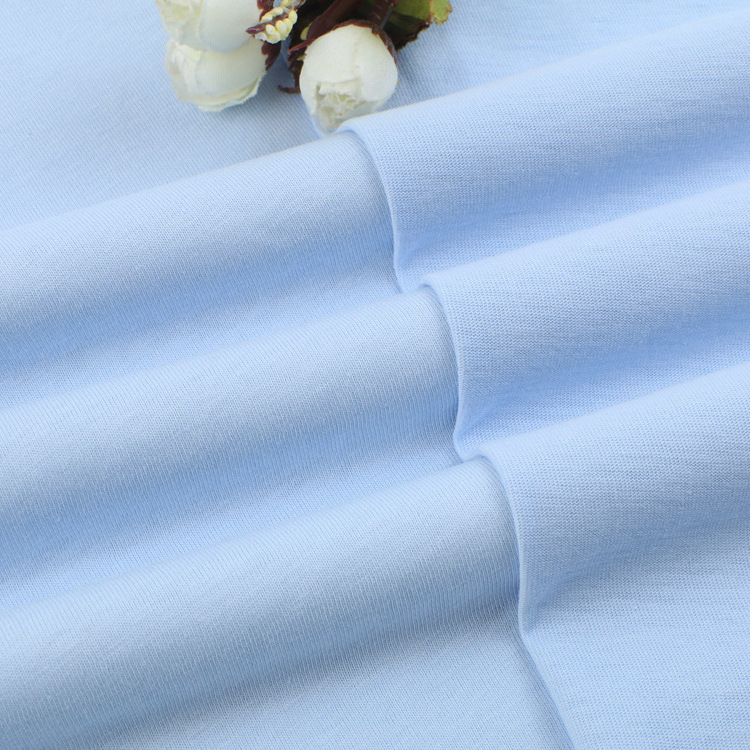 26s Comfortable 100% Cotton 160gs Voile Fabric Plain Knit Plush Cotton Fabric