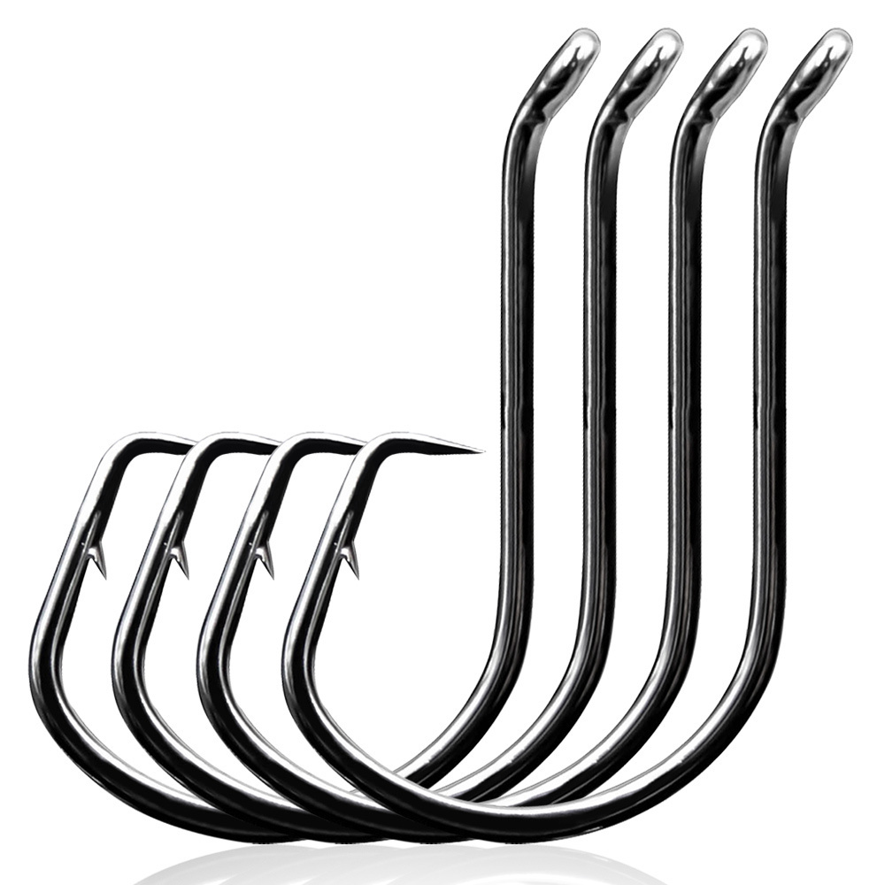 9KM Fishing Hook Saltwater Stainless Steel Heavy Duty Fishing Assist Hooks Big Carp Live Bait Jigging Barbed Hook