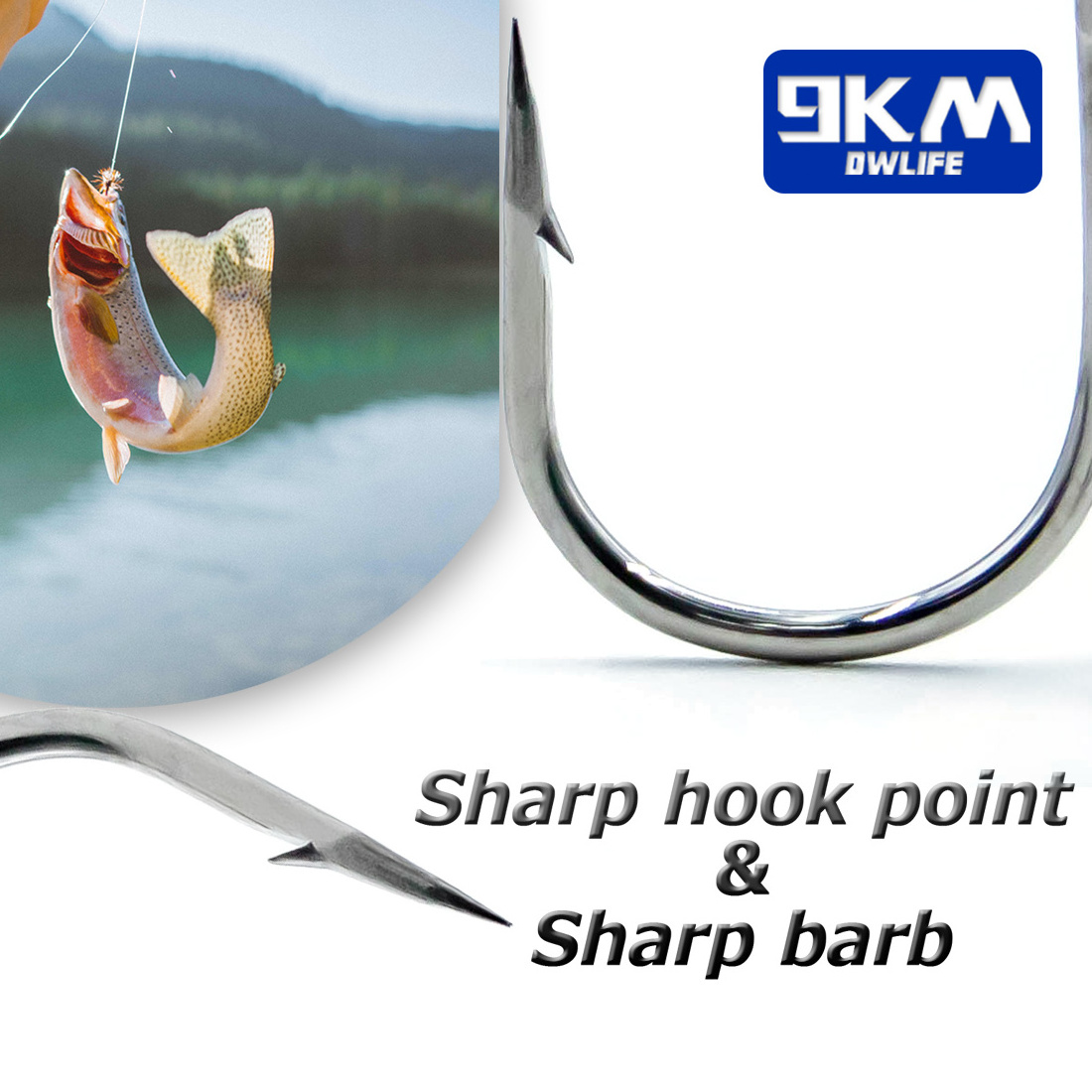 Braided Sharp Triple Sea Fishing Hard Lures Treble Hooks for Freshwater and Saltwater Fishing Accessories