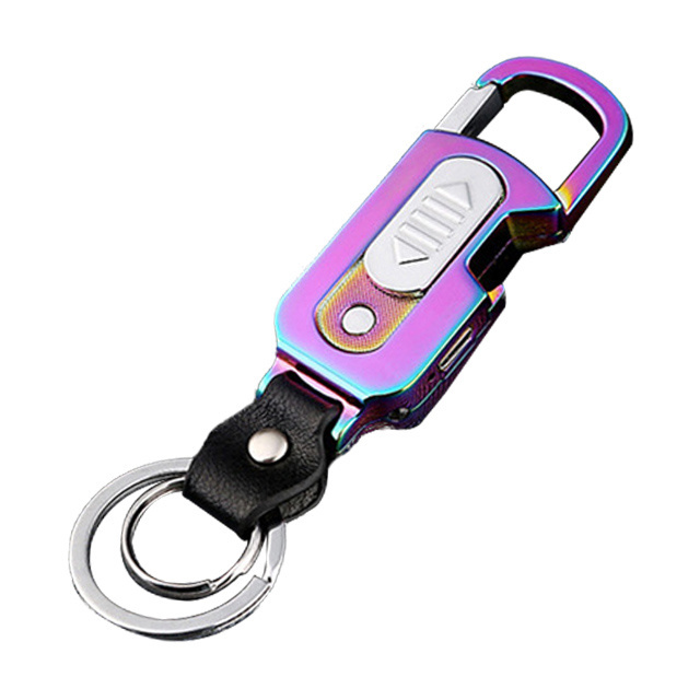 Windproof no flame tungsten heating coil outdoor multifunction usb electric cigarette rechargeable lighter keychain