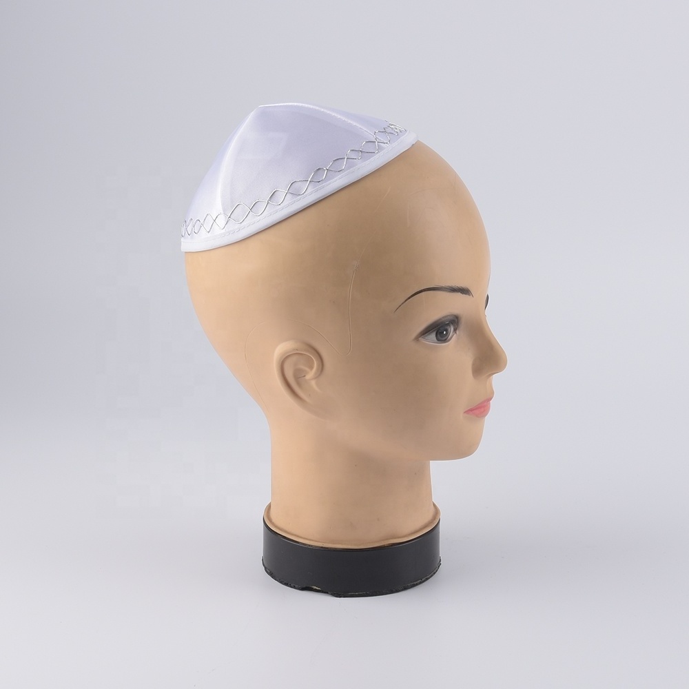 Wholesale cheap Custom logo Jewish kippot Satin kippah Embroidery and printed kippa