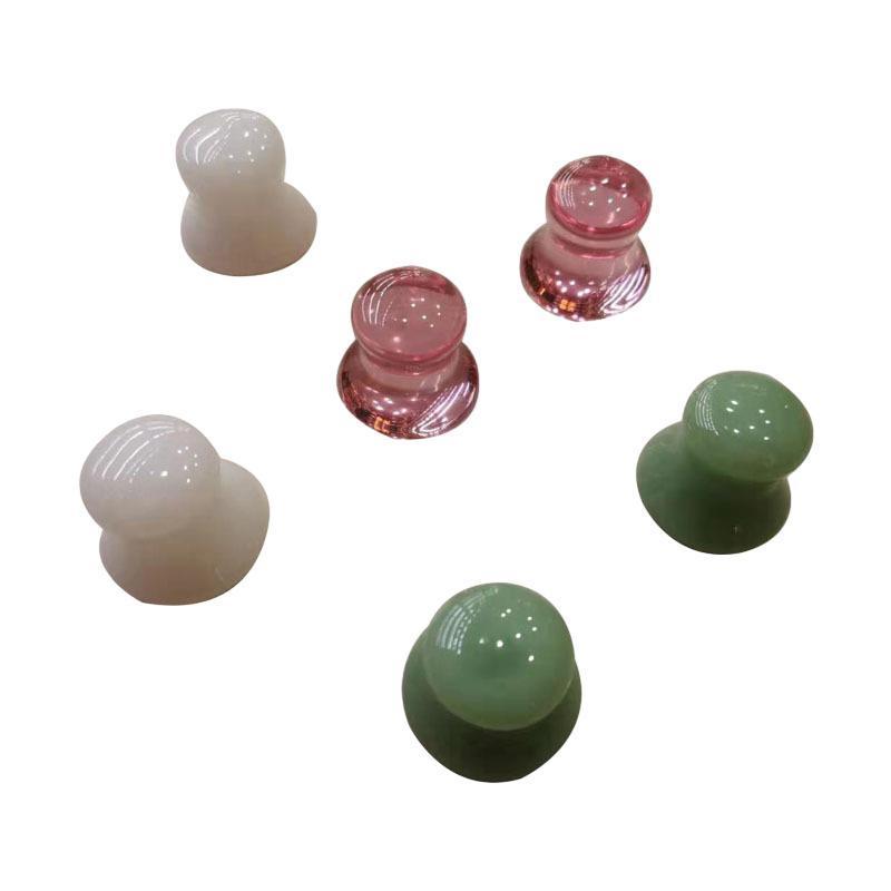 Jade Massage Stone Mushroom Head Facial Face Hot Compress Cold Town Beauty Energy Stone for Body Massage Tools